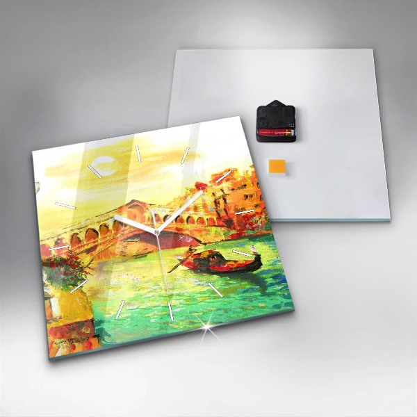 Kwadratowy zegar Wenecja Most Rialto