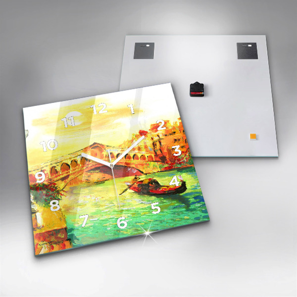 Kwadratowy zegar Wenecja Most Rialto