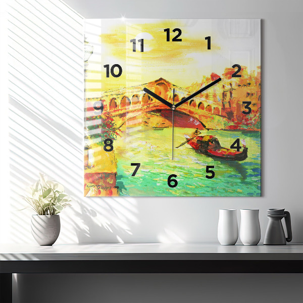 Kwadratowy zegar Wenecja Most Rialto