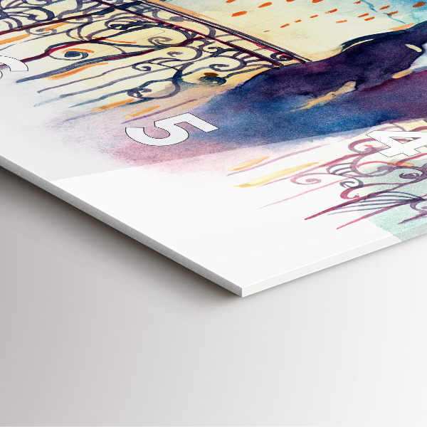 Kwadratowy zegar Ludzie na akwareli