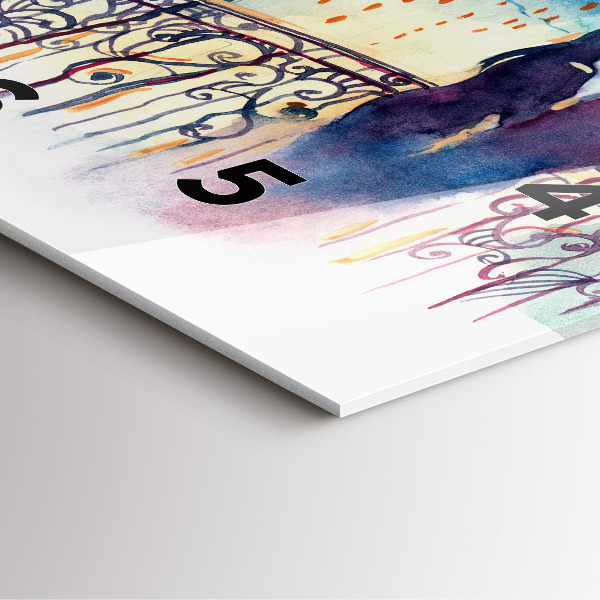 Kwadratowy zegar Ludzie na akwareli