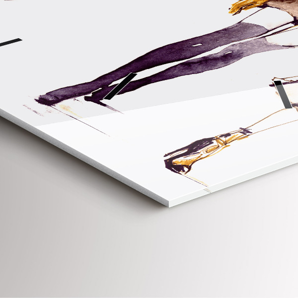 Kwadratowy zegar Kobieta i mężczyzna