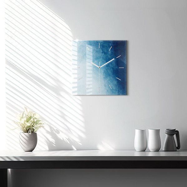 Zegar na ścianę kwadratowy Abstrakcja woda