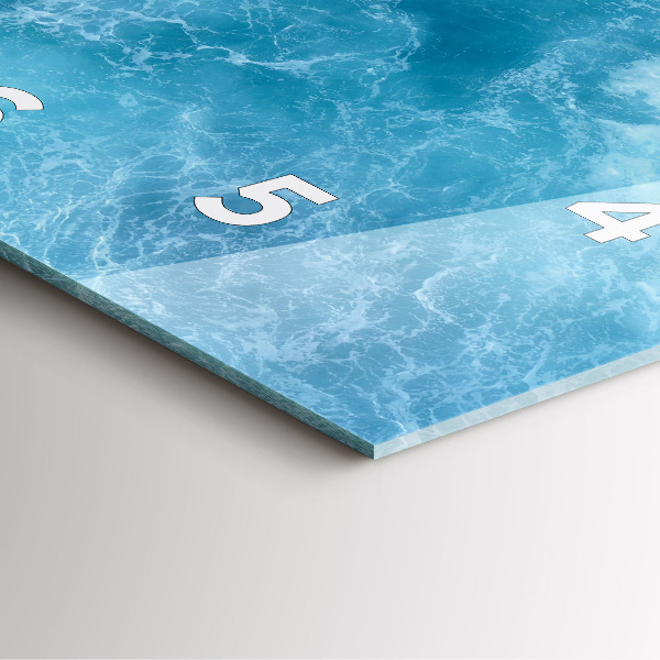 Kwadratowy zegar Morze woda