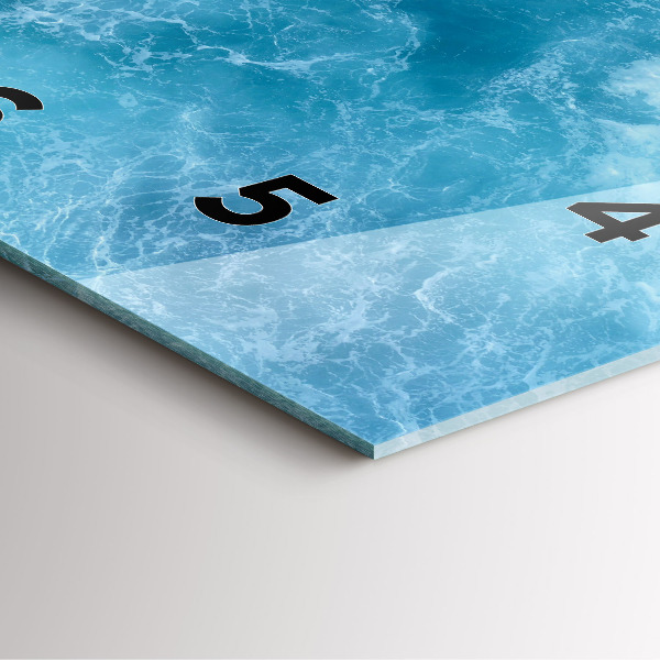 Kwadratowy zegar Morze woda