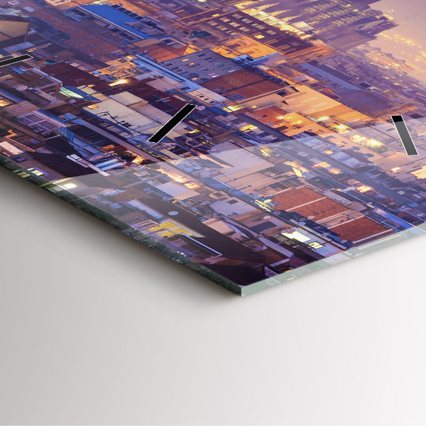 Kwadratowy zegar Widok na Barcelonie