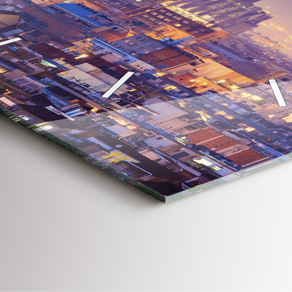 Kwadratowy zegar Widok na Barcelonie