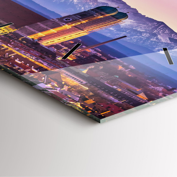 Kwadratowy zegar Niemieckie Alpy Monachium