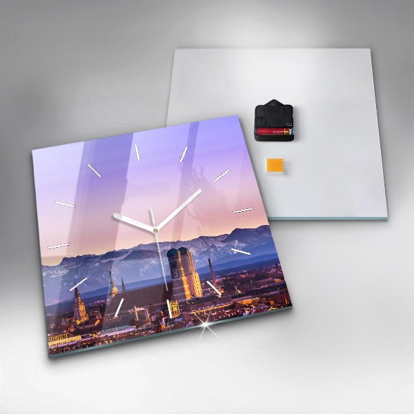 Kwadratowy zegar Niemieckie Alpy Monachium