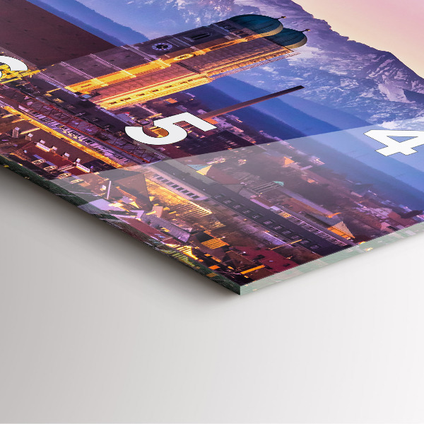 Kwadratowy zegar Niemieckie Alpy Monachium