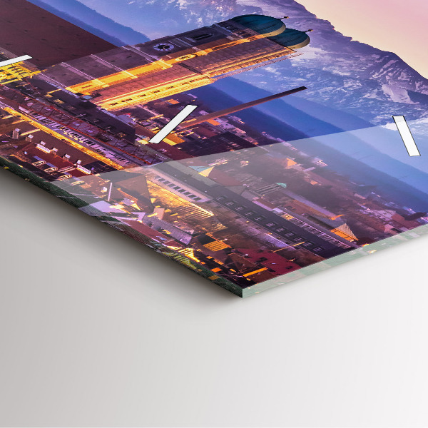 Kwadratowy zegar Niemieckie Alpy Monachium