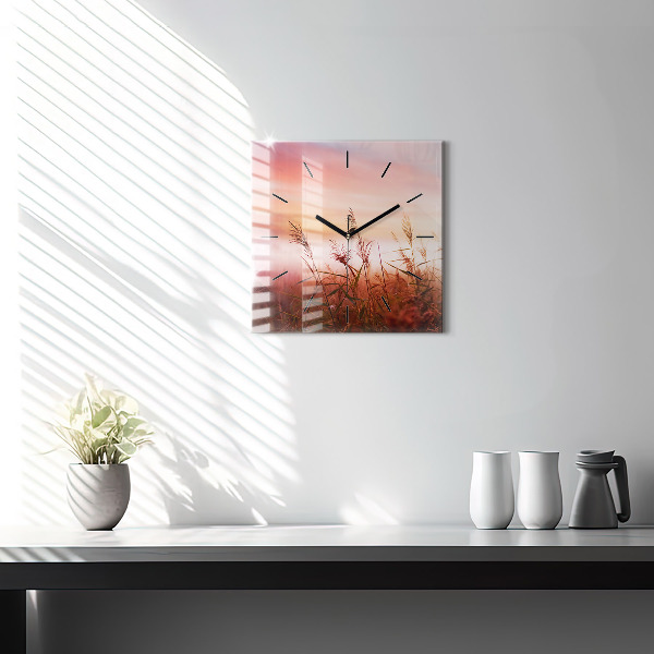 Kwadratowy zegar Mglisty poranek