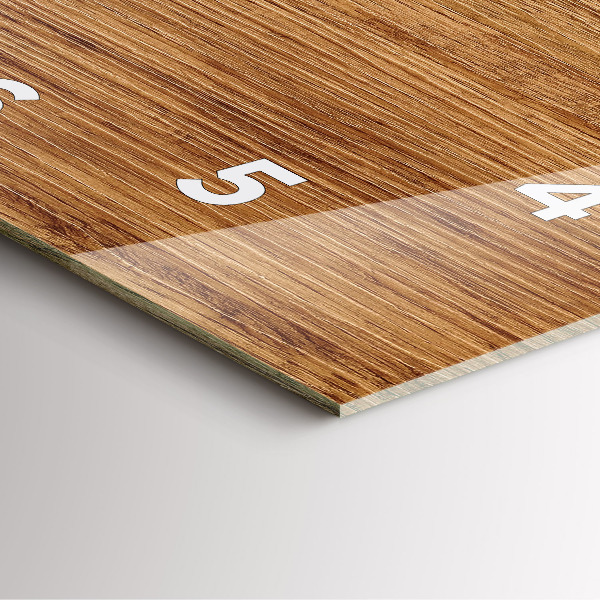 Kwadratowy zegar Jasne drewno