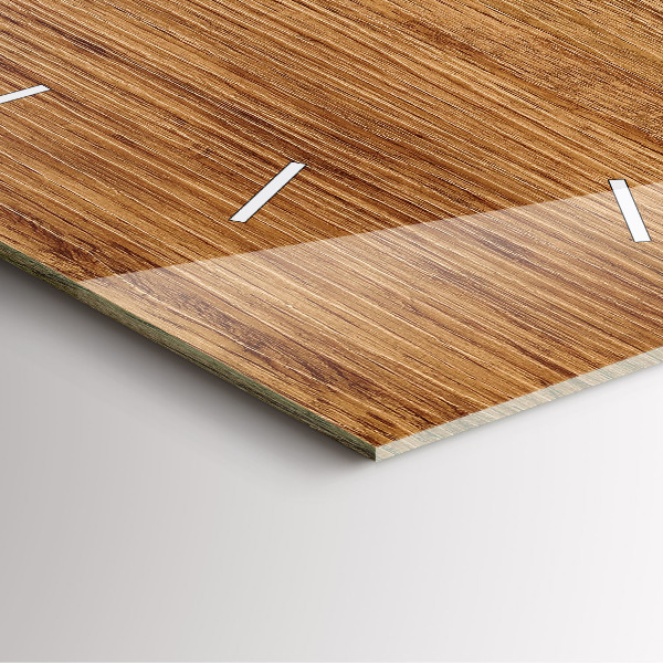 Kwadratowy zegar Jasne drewno