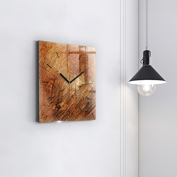 Kwadratowy zegar Stary pień drzewa