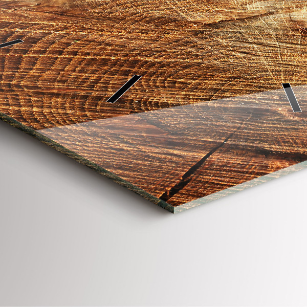 Kwadratowy zegar Stary pień drzewa