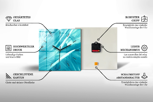 Kwadratowy zegar Stary pień drzewa