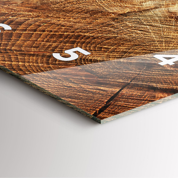 Kwadratowy zegar Stary pień drzewa