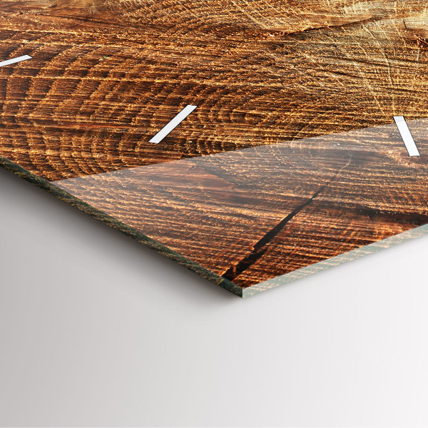 Kwadratowy zegar Stary pień drzewa