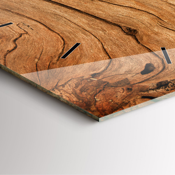 Kwadratowy zegar Stare drewno