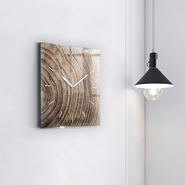 Kwadratowy zegar Pień drzewa