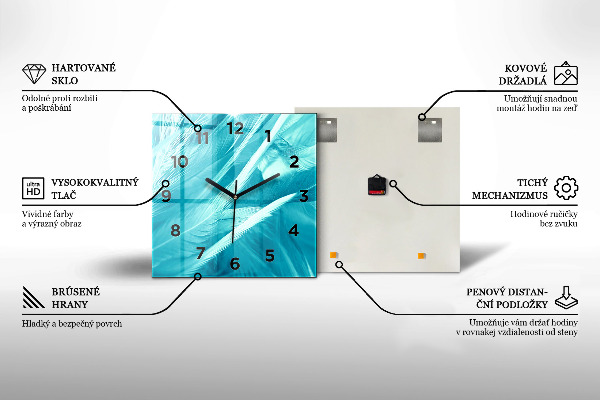Kwadratowy zegar Czerwone papryczki