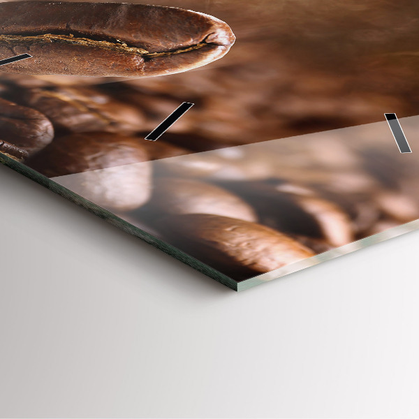 Kwadratowy zegar Ziarna kawy