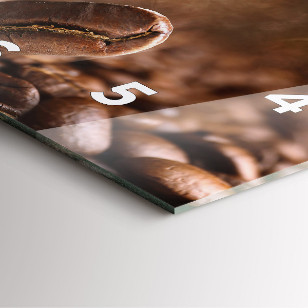 Kwadratowy zegar Ziarna kawy