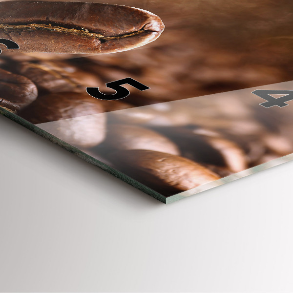 Kwadratowy zegar Ziarna kawy