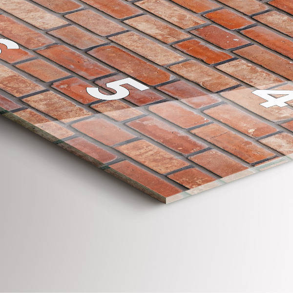 Zegar na ścianę kwadratowy Ceglana ściana