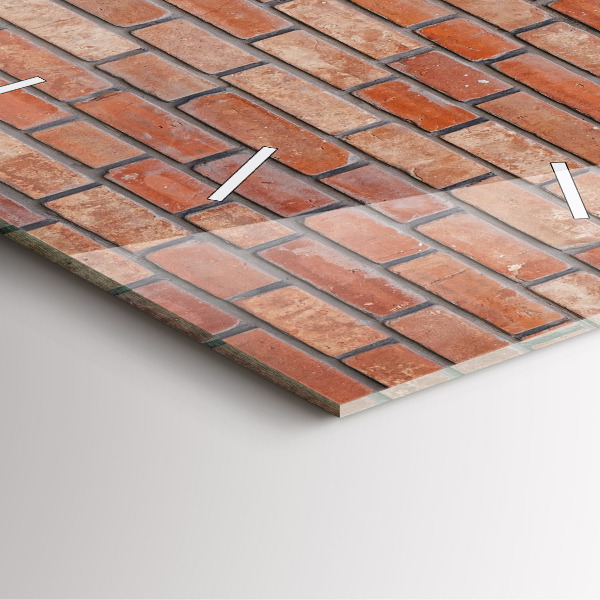 Zegar na ścianę kwadratowy Ceglana ściana