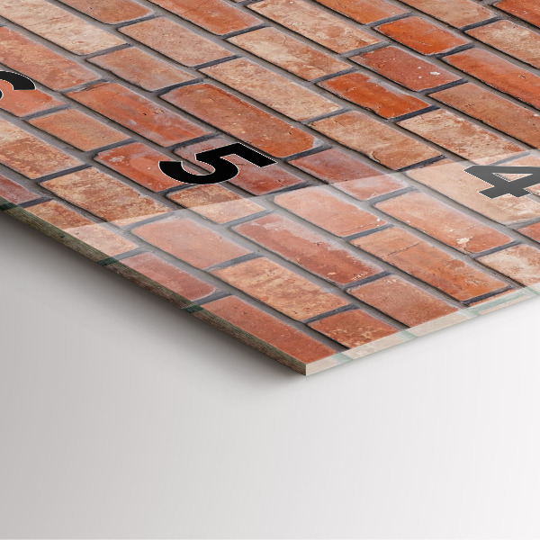 Zegar na ścianę kwadratowy Ceglana ściana