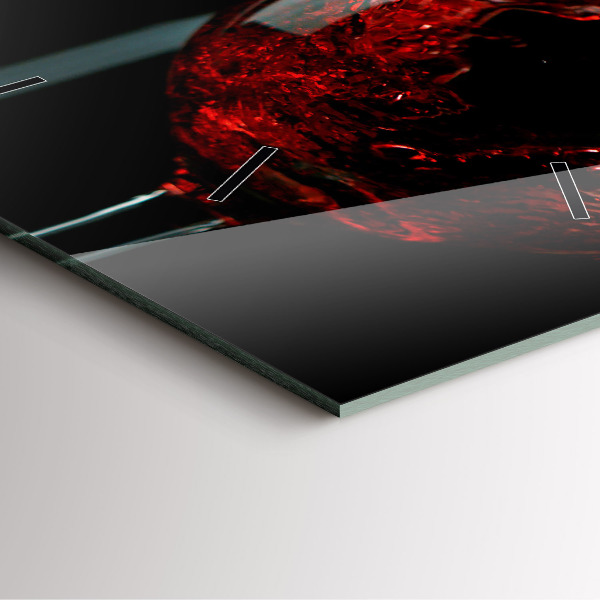 Zegar na ścianę kwadratowy Butelka wina