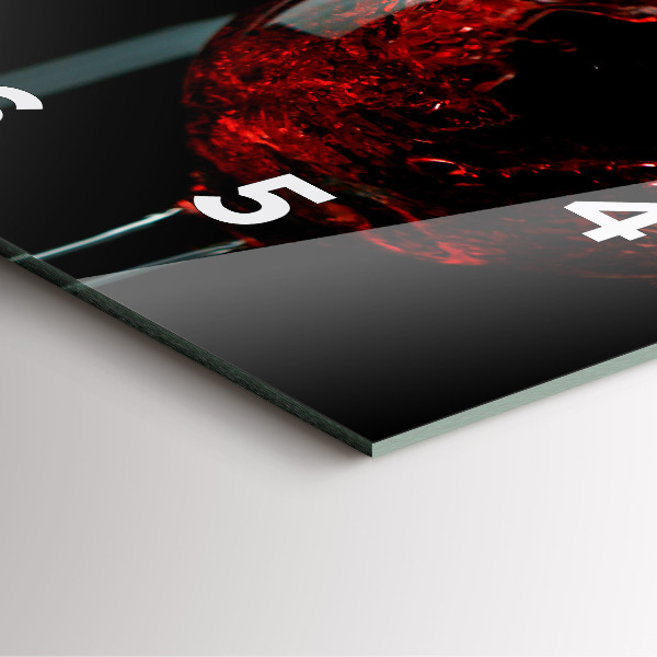 Zegar na ścianę kwadratowy Butelka wina