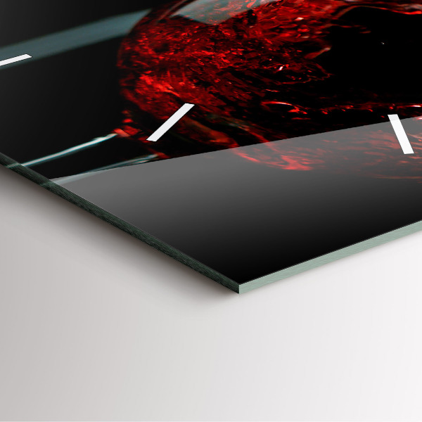 Zegar na ścianę kwadratowy Butelka wina