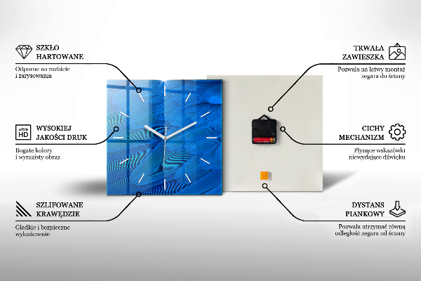 Zegar na ścianę kwadratowy Butelka wina