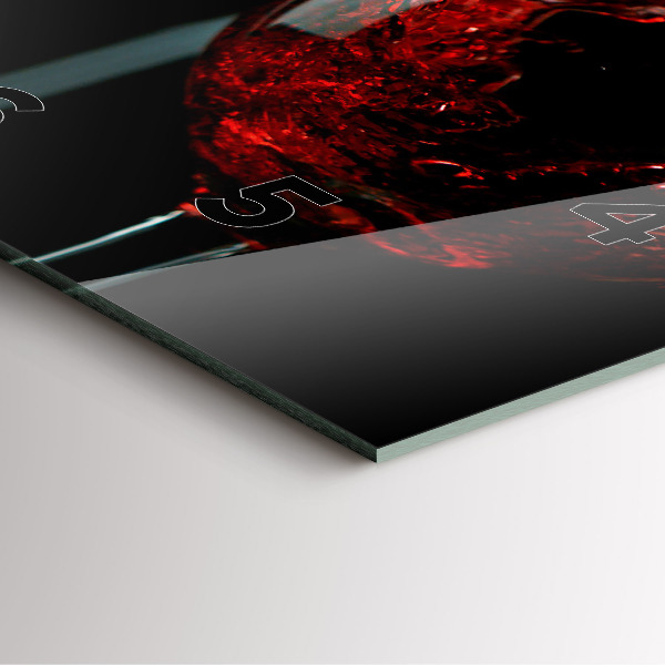 Zegar na ścianę kwadratowy Butelka wina