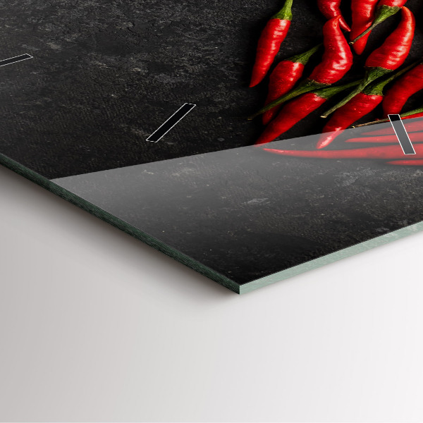 Zegar na ścianę kwadratowy Serce z papryczek