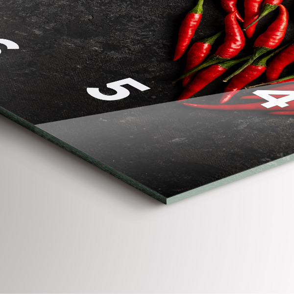 Zegar na ścianę kwadratowy Serce z papryczek