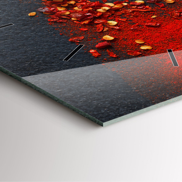 Zegar na ścianę kwadratowy Przyprawa czerwona papryka