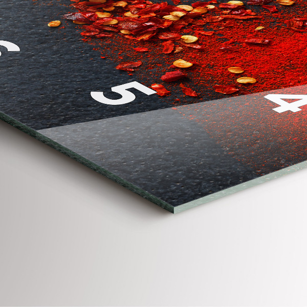 Zegar na ścianę kwadratowy Przyprawa czerwona papryka