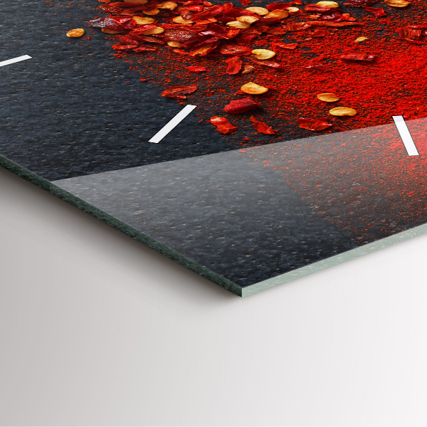 Zegar na ścianę kwadratowy Przyprawa czerwona papryka