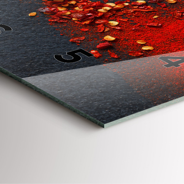 Zegar na ścianę kwadratowy Przyprawa czerwona papryka