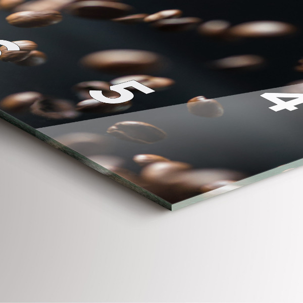 Zegar na ścianę kwadratowy Ziarna kawy