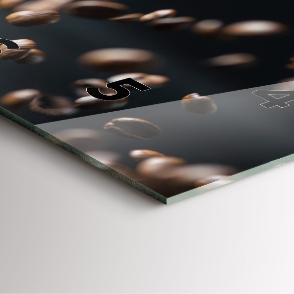 Zegar na ścianę kwadratowy Ziarna kawy