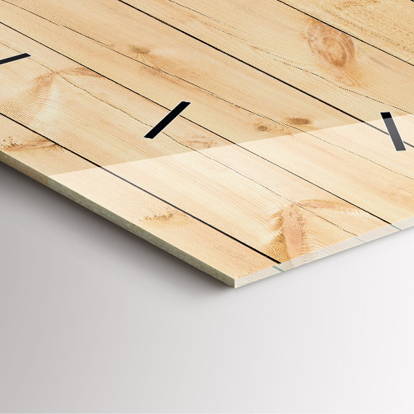 Zegar ścienny kwadratowy Drewniane deski