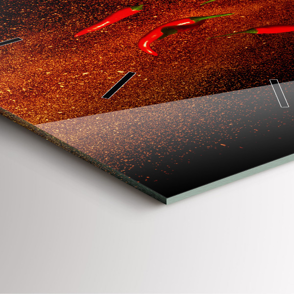 Zegar ścienny kwadratowy Papryczki chili