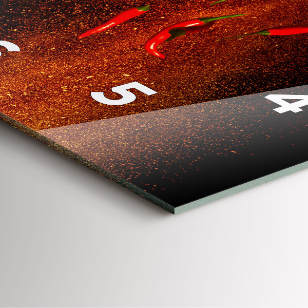 Zegar ścienny kwadratowy Papryczki chili