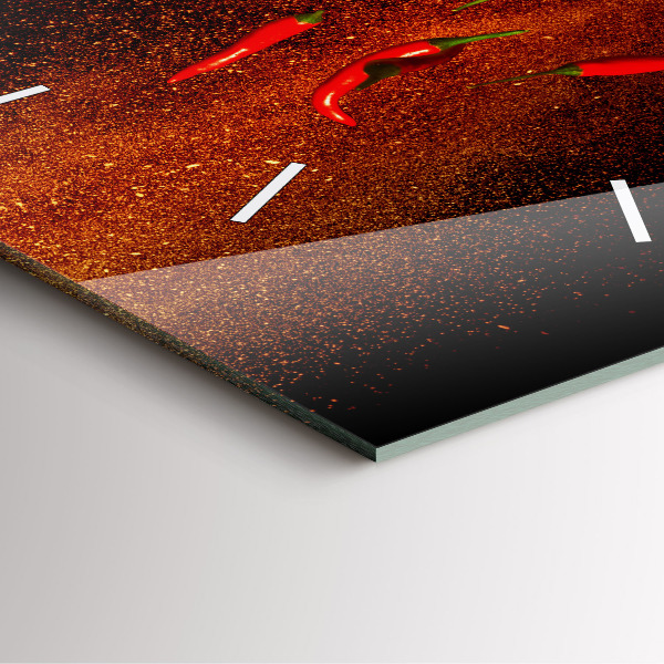 Zegar ścienny kwadratowy Papryczki chili