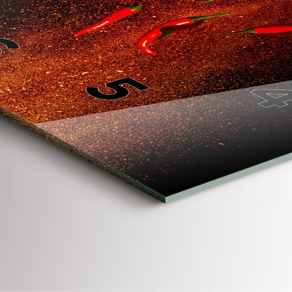 Zegar ścienny kwadratowy Papryczki chili